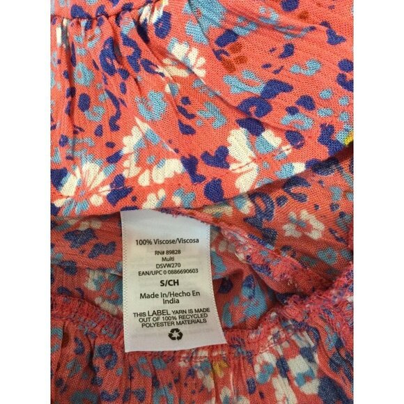 Sofía Vergara Pink Floral Dress Ruffle Hem Midi Size Small Summer Sleeveless NEW - Picture 8 of 10